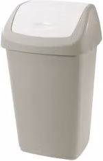 Pattumiera con coperchio basculante Aurora Tontarelli Beige 9 l