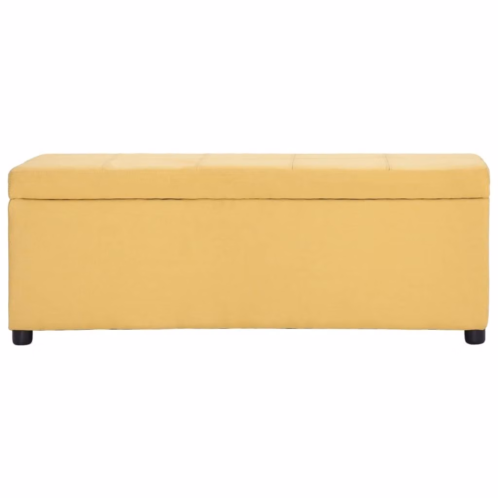 Panca con Vano Portaoggetti 116 cm Gialla in Poliestere
