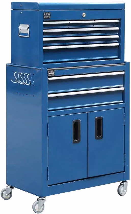 Valigetta compatta per utensili con cassettiera estraibile (blu)