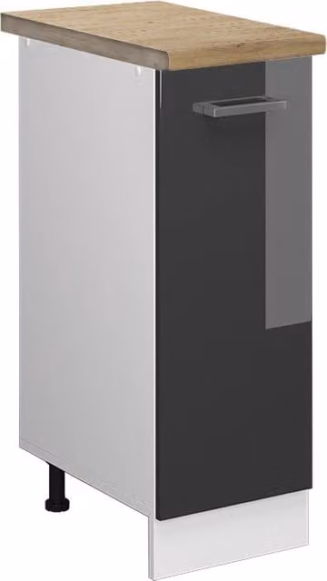 Armadio dispensa da cucina alto R-Line Vicco, Antracite lucido e Bianco, L: 30 cm, H: 81.6 cm, P: 60 cm