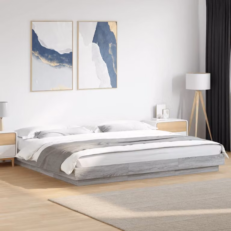 Giroletto vidaXL in legno multistrato grigio Sonoma, L/P: 180 x 200 cm
