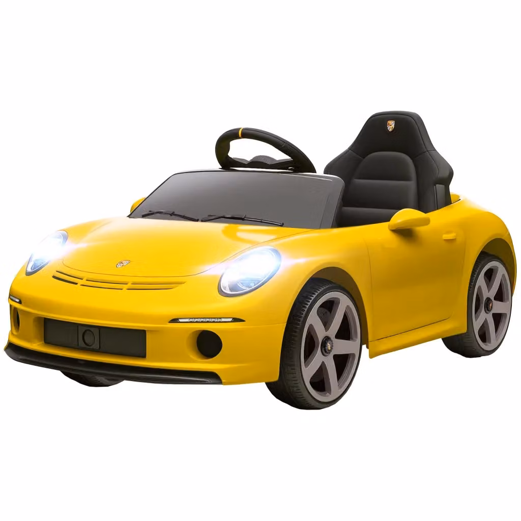 Auto elettrica per bambini zephmum Giallo con telecomando, musica e batteria ricaricabile – 2