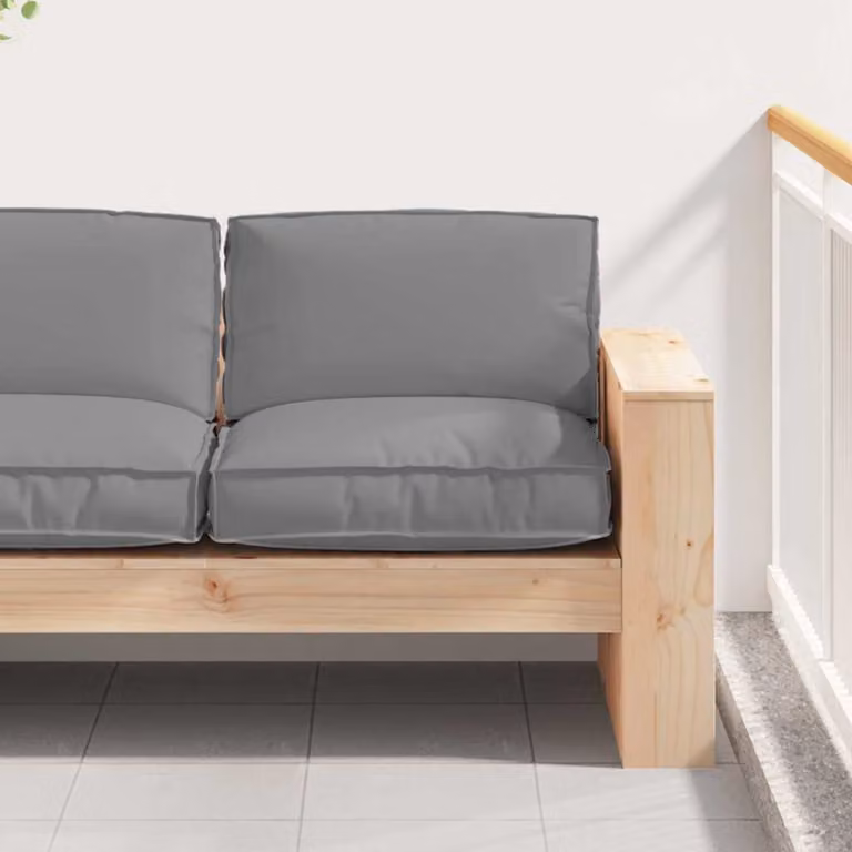 Cuscino Quadrato in Tessuto Oxford Grigio vidaXL, Idrorepellente, L 80 x P 80 x H 12 cm