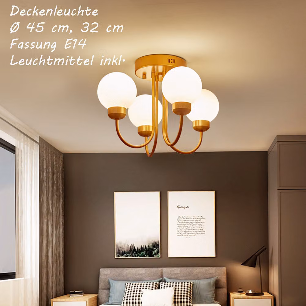 Plafoniera XW818-4 Presa di corrente E14 Lampada da soffitto Nuova e lussuosa