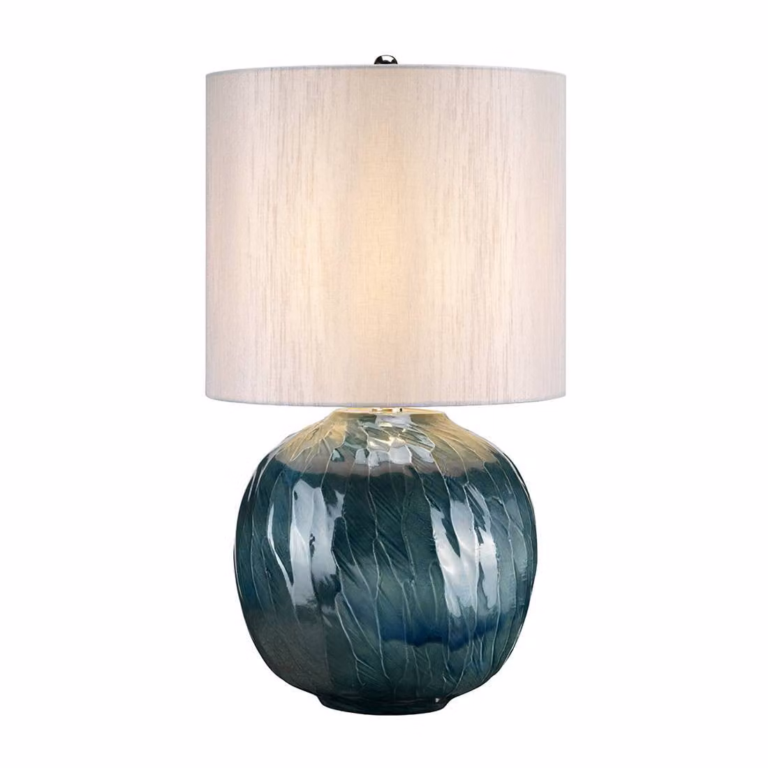 Lampada da tavolo in porcellana Blue Globe blu-grigia 1xE27x60W, porcellana, dimensioni: 55x30x25 cm, IP20, Elstead