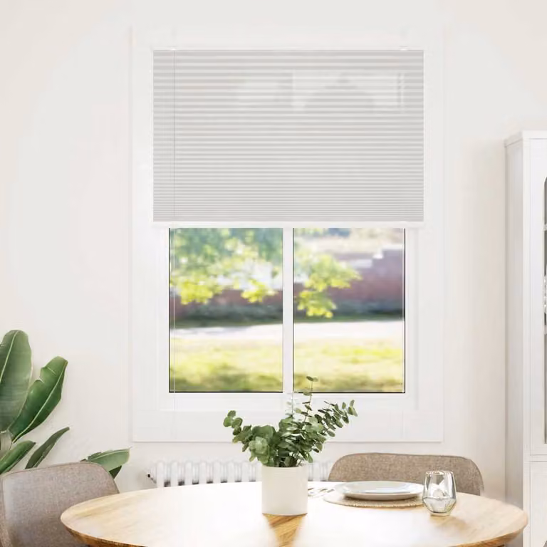 vidaXL Tenda Plissettata Grigio Chiaro 85x150 cm Larghezza Tessuto