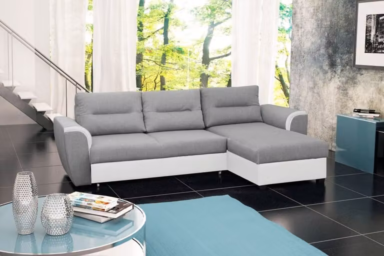 Schlafsofa Eck Sofa Polster Eck Bettfunktion Schlaffunktion Garnitur Couch