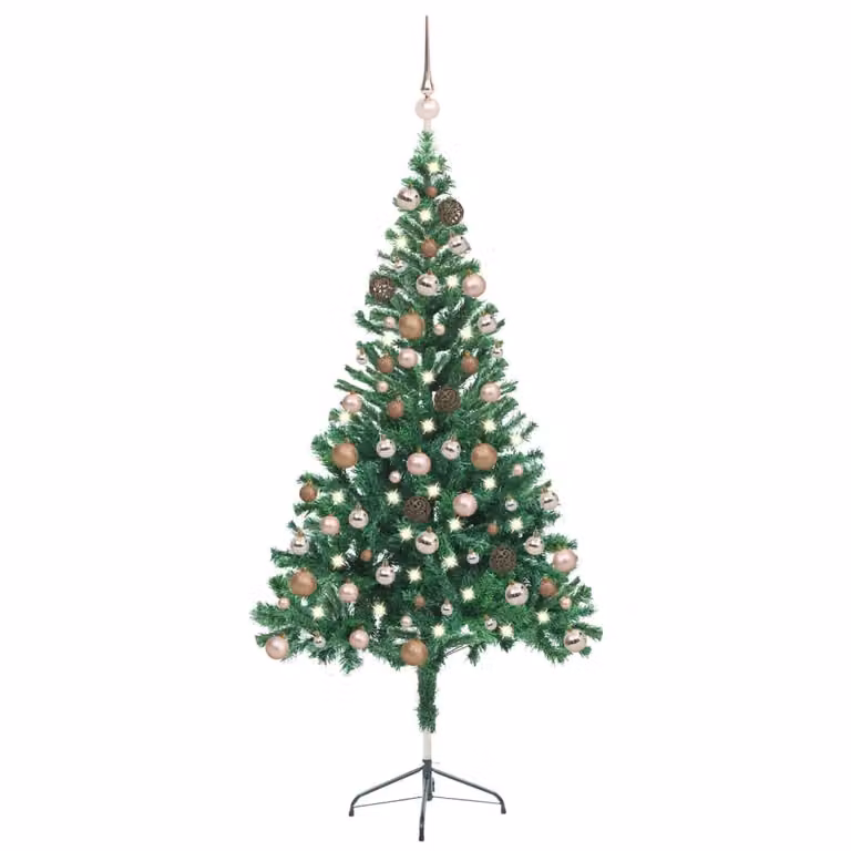 Maison Exclusive - Albero di Natale artificiale con luci e palline, 150 cm, 380 rami