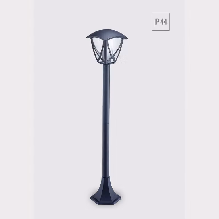 Luce di percorso SPLIT 1xE27/40W, IP44, nero L: 170, L: 170, H: 930, dimmerabile