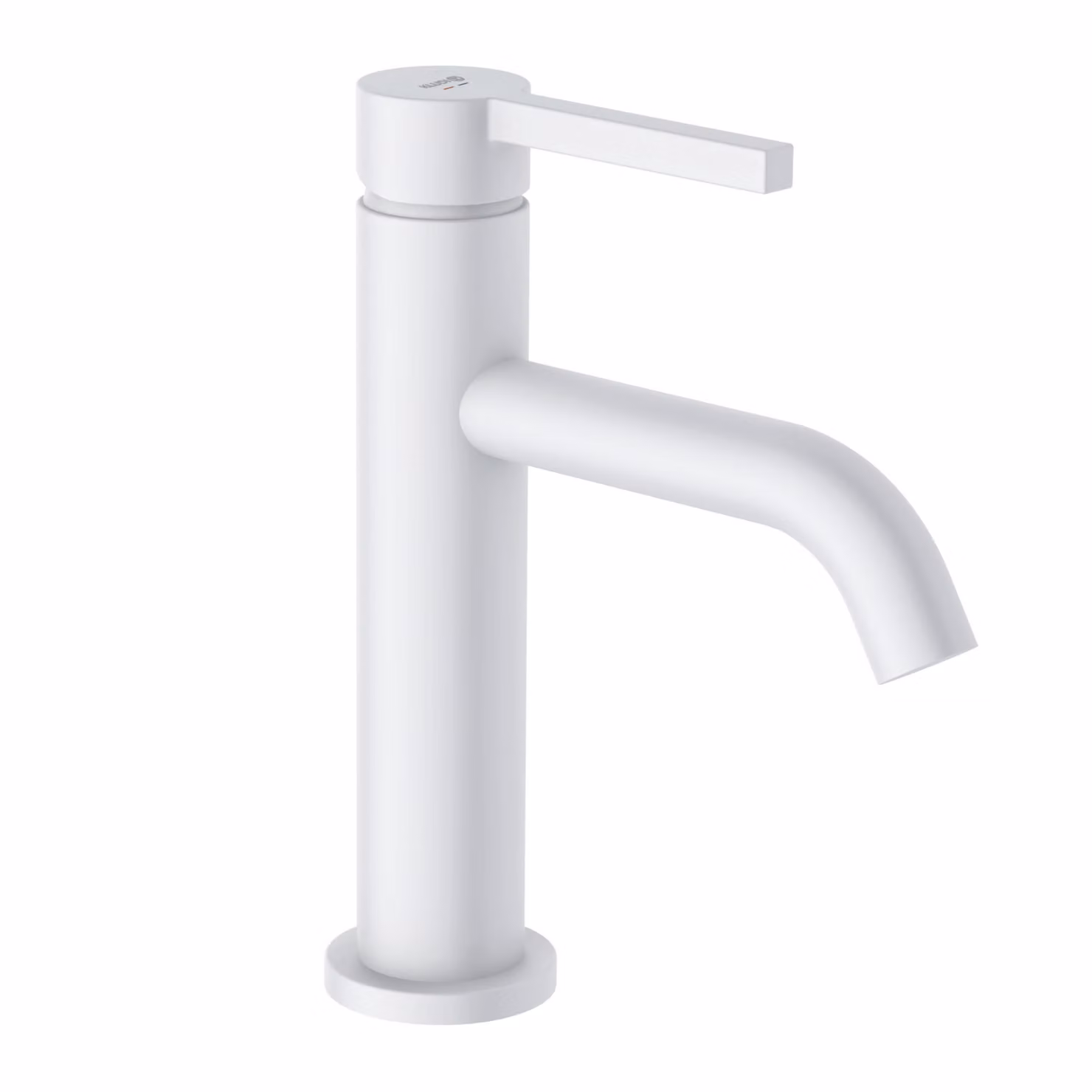 KLUDI NOVA FONTE PURA Mitigeur monocommandé pour lavabos, montage monotrou, hauteur de bec 100mm, garniture d'écoulement PUSH-OPEN, 202885315, 202885315