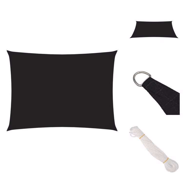 vidaXL Tenda da sole in tessuto Oxford rettangolare 3,5x5 m nero - Ombrelloni e tende da sole