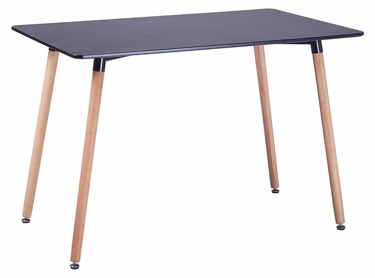 Tavolo da pranzo rettangolare in MDF, dimensioni 110 x 70 x 72 cm, colore nero