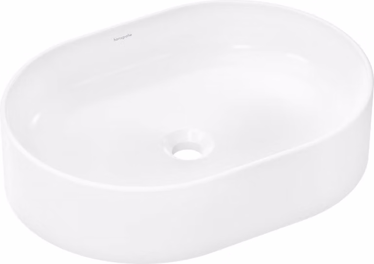 hansgrohe Xuniva U lavabo à poser, sans trop-plein, sans trou pour robinet, 550x400mm, blanc, 60166450, 60166450