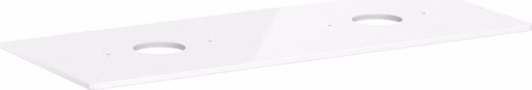 hansgrohe Xelu Q Console avec 2 découpes rondes, 1360x550, pour vasque à poser, sans trou pour robinet, 54118050, 54118050