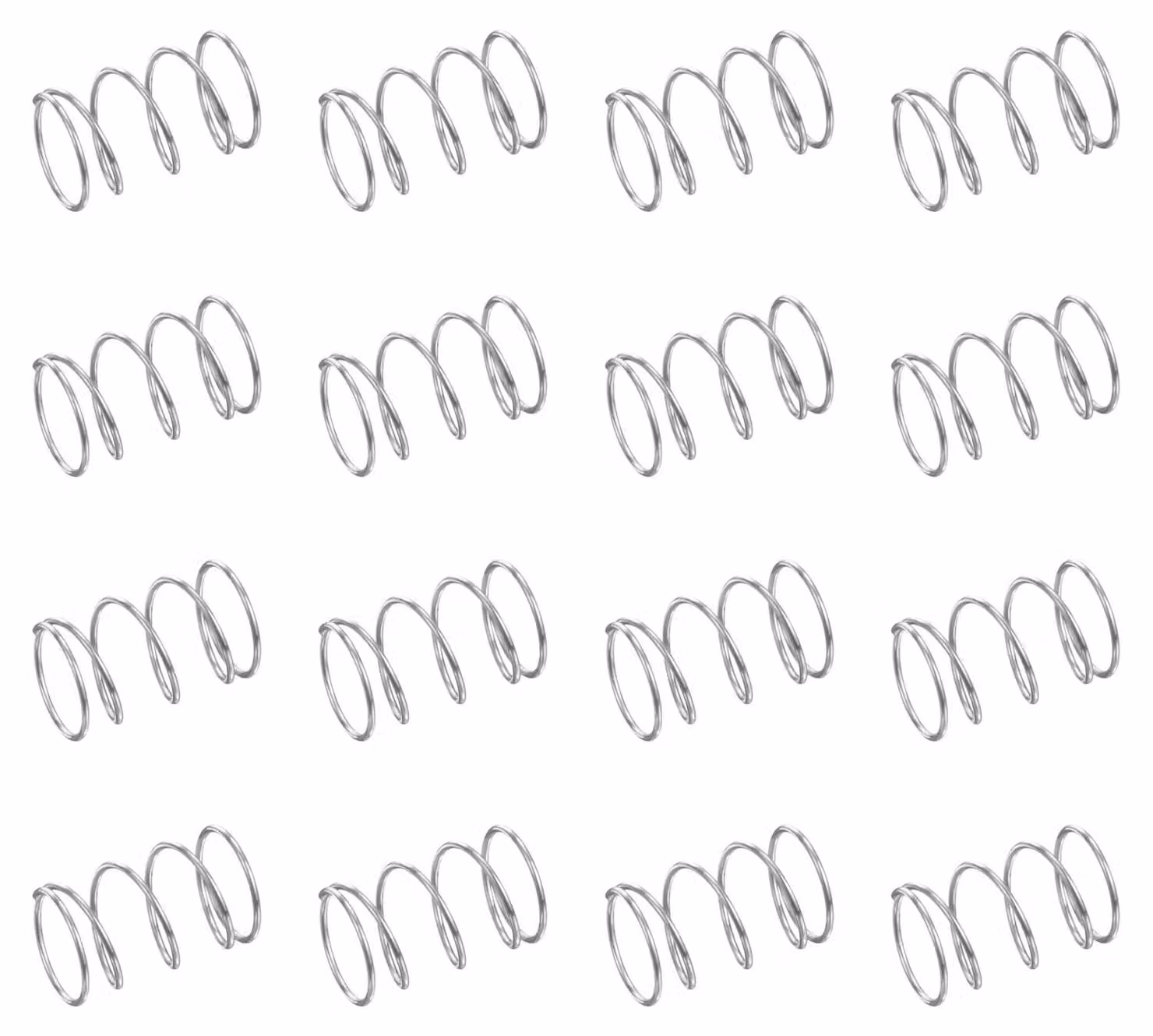 Molle a compression, 50 pezzi, 0,4x7x10 mm, acciaio inossidabile 304