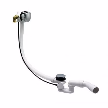 Accessori Laufen - Set di scarico e troppopieno per vasca da bagno, con riempimento Exafill, cromo H2951120040001
