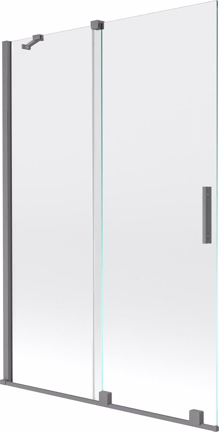 Mexen Velar paravento doccia a 2 ante scorrevoli 120 x 150 cm, trasparente, gun metal - 896-120-000-01-95