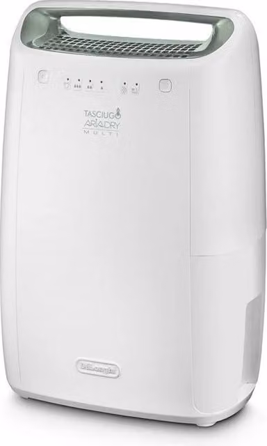 De'Longhi DEX212SF Tasciugo AriaDry Multi Deumidificatore da 12 l, colore Bianco, con Filtro Antiallergico ai Carboni Attivi e Igrostato – 1