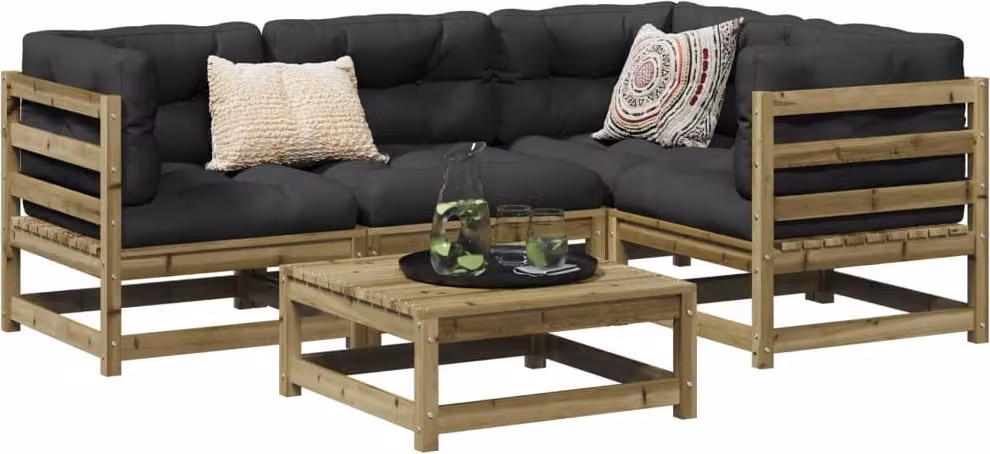 Maison Exclusive - Set da giardino da 5 pezzi in legno di pino trattato