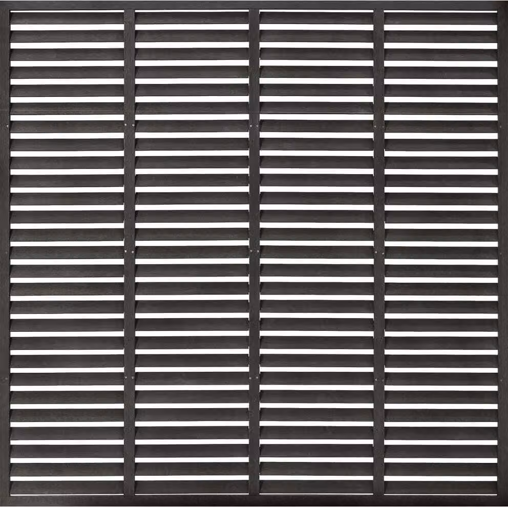 Recinzione a Persiana in WPC 180x180 cm Grigio Scuro