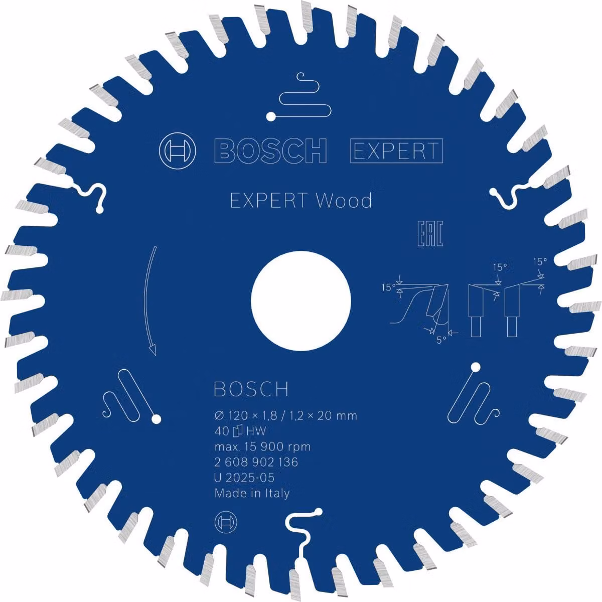 Lama circolare Bosch EXPERT Wood, 120x20 mm, Z40