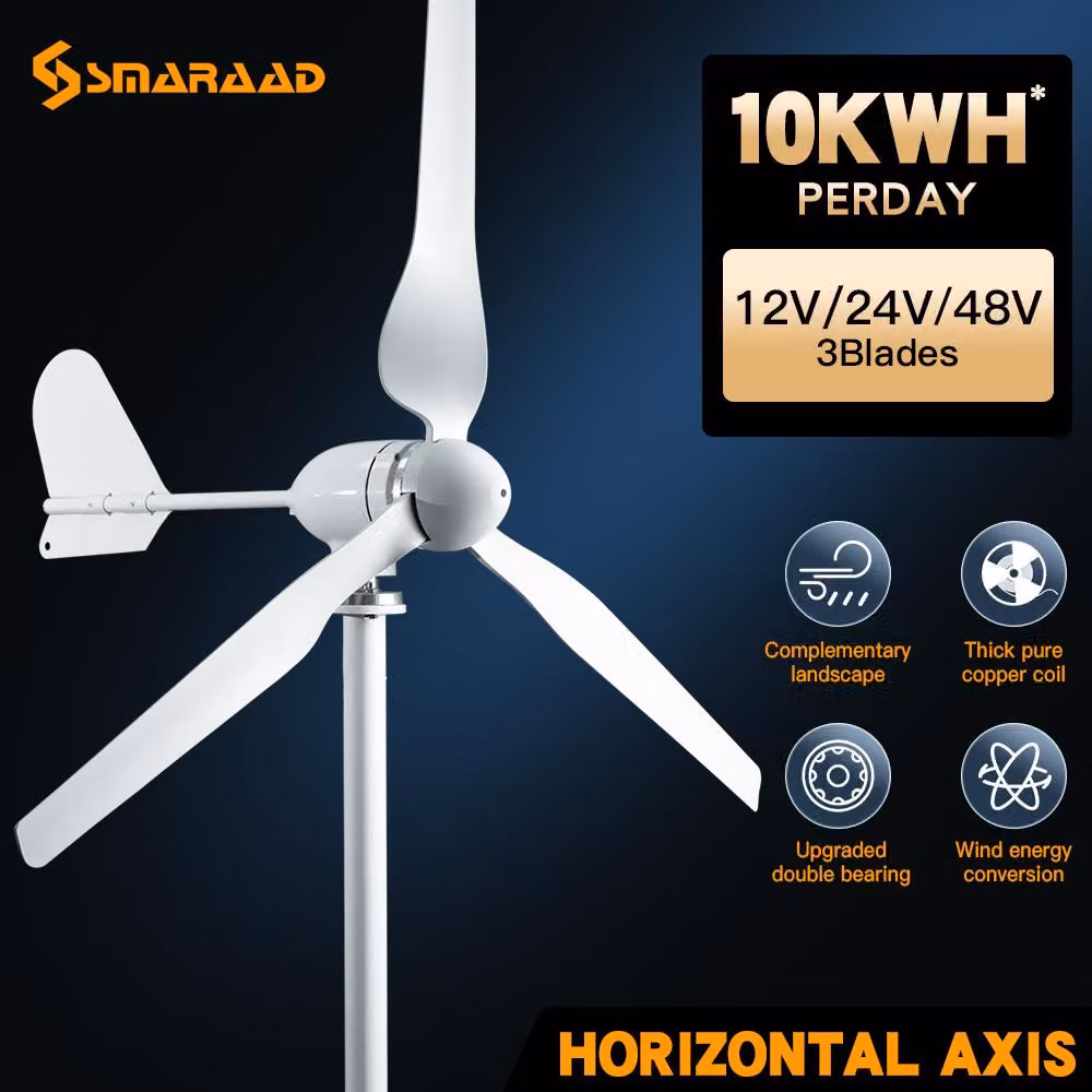 Sistema di generazione di energia eolica autonomo - Potenza: 4000 Watt - Tensione: 24 Volt