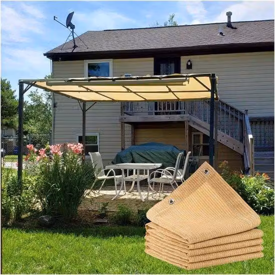 Ombrellone da terrazza - 1x3 m - Beige - 90% di protezione dai raggi UV