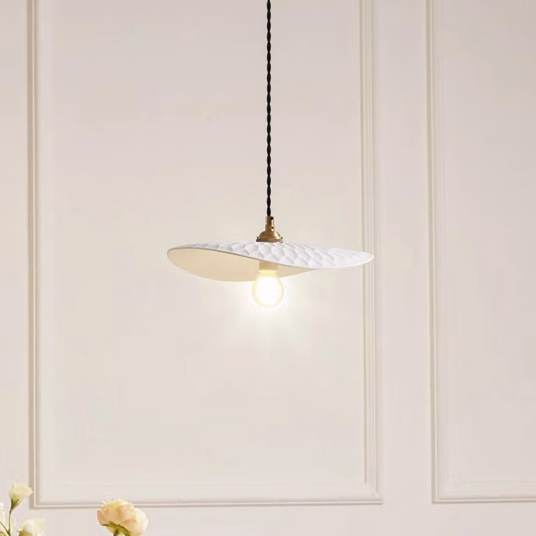 Lampada a sospensione Annira Lindby, dimmerabile, Bianco / Opale, Soggiorno / Sala da pranzo, Ceramica, Moderno, Lampada a sospensione