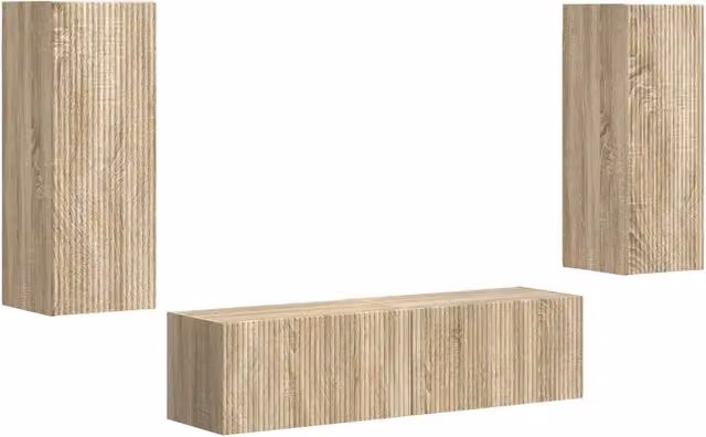 Set mobile TV 2 pz | Armadietto TV | Mobile Porta TV Rovere Sonoma Legno multistrato