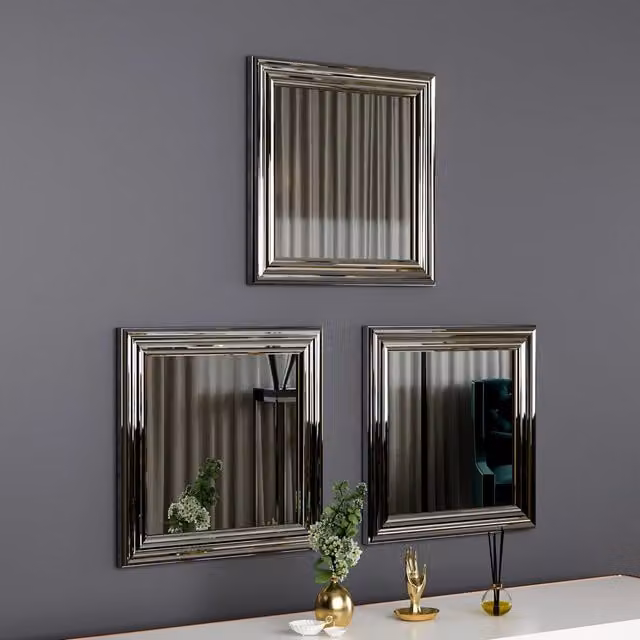 Specchio Modulabile Ortona DMORA Argento L: 40 cm, P: 40 cm, H: 40 cm
