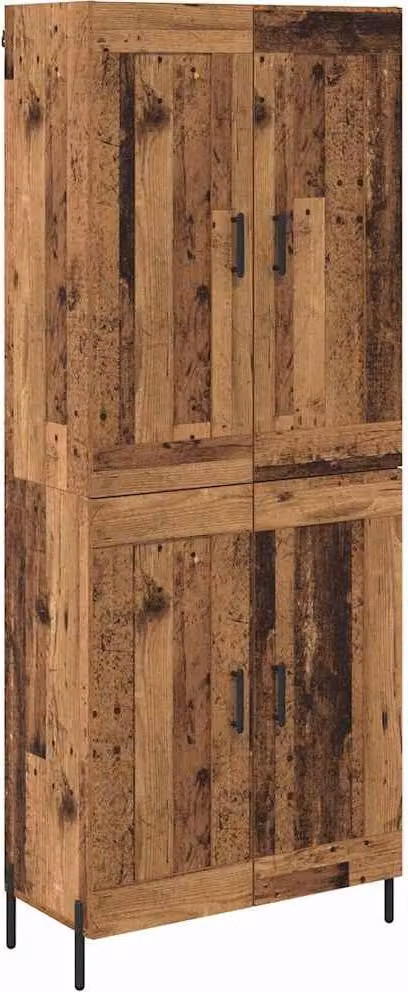 Credenza 2 pcs Legno vecchio Legno multistrato