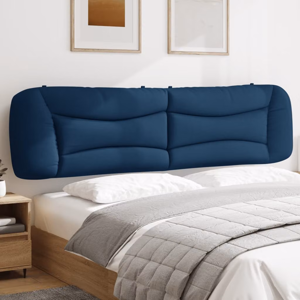 Cuscino Testiera vidaXL Hvar Blu in Tessuto di Poliestere, L: 200 cm