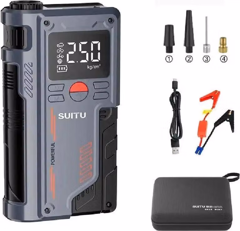 Avviamento automatico, compressore da 150 PSI, alimentazione di emergenza, batteria da 8000 mAh