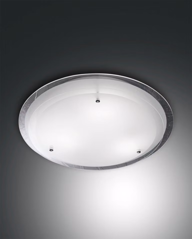 Plafoniera Fabas Luce Hill in metallo e vetro