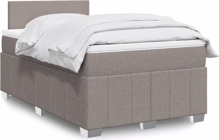 Maison Exclusive - Letto boxspring con materasso Taupe 120x190 cm Tessuto