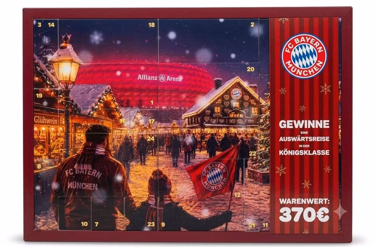 Calendario dell'Avvento Premium 2026 del Bayern Monaco: Calcio, Bundesliga, Champions League, Harry Kane, Olise