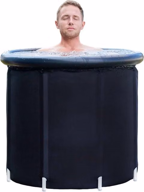 Bagno con Ice Bath 80 cm XL - Con Cappotto Isolante - Ripiegabile e Inclinabile - Bagno - Vasca da Bagno - Bagno con Gel Idrotermale
