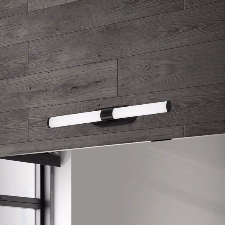 Briloner Applique da parete Runt, Nero, Bagno, Plastica, Moderno, Applique