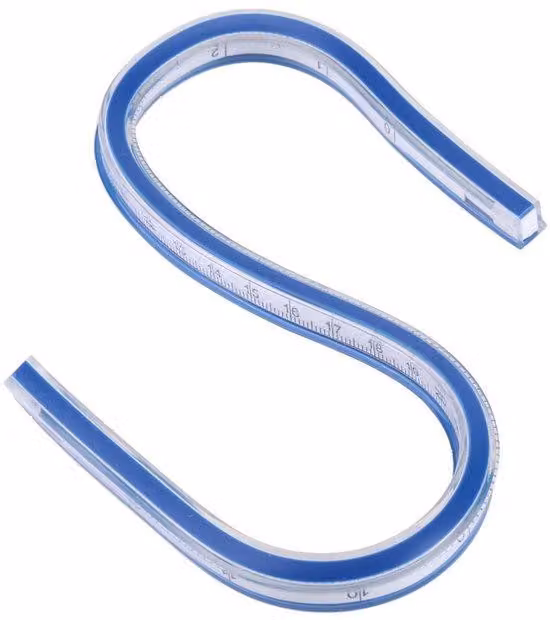 Curva Heerser 30 cm, flessibile, bifacciale - Ideale per disegnare e dipingere