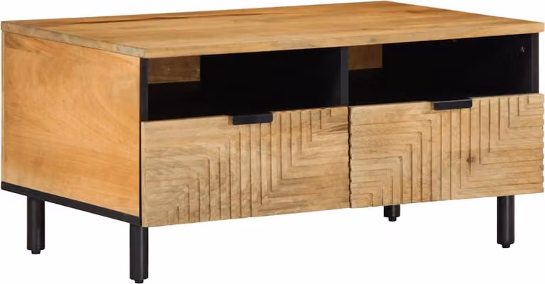 Maison Exclusive - Tavolino da caffè marrone, 80x54x40 cm, in legno massello di mango