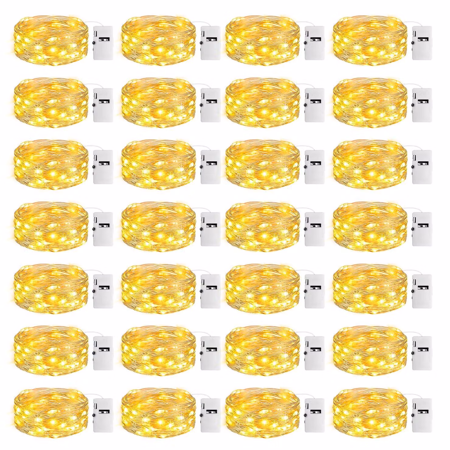 Catena luminosa a LED, 24 luci, 3 modalità, timer, 2 metri, 20 LED, alimentazione a batteria
