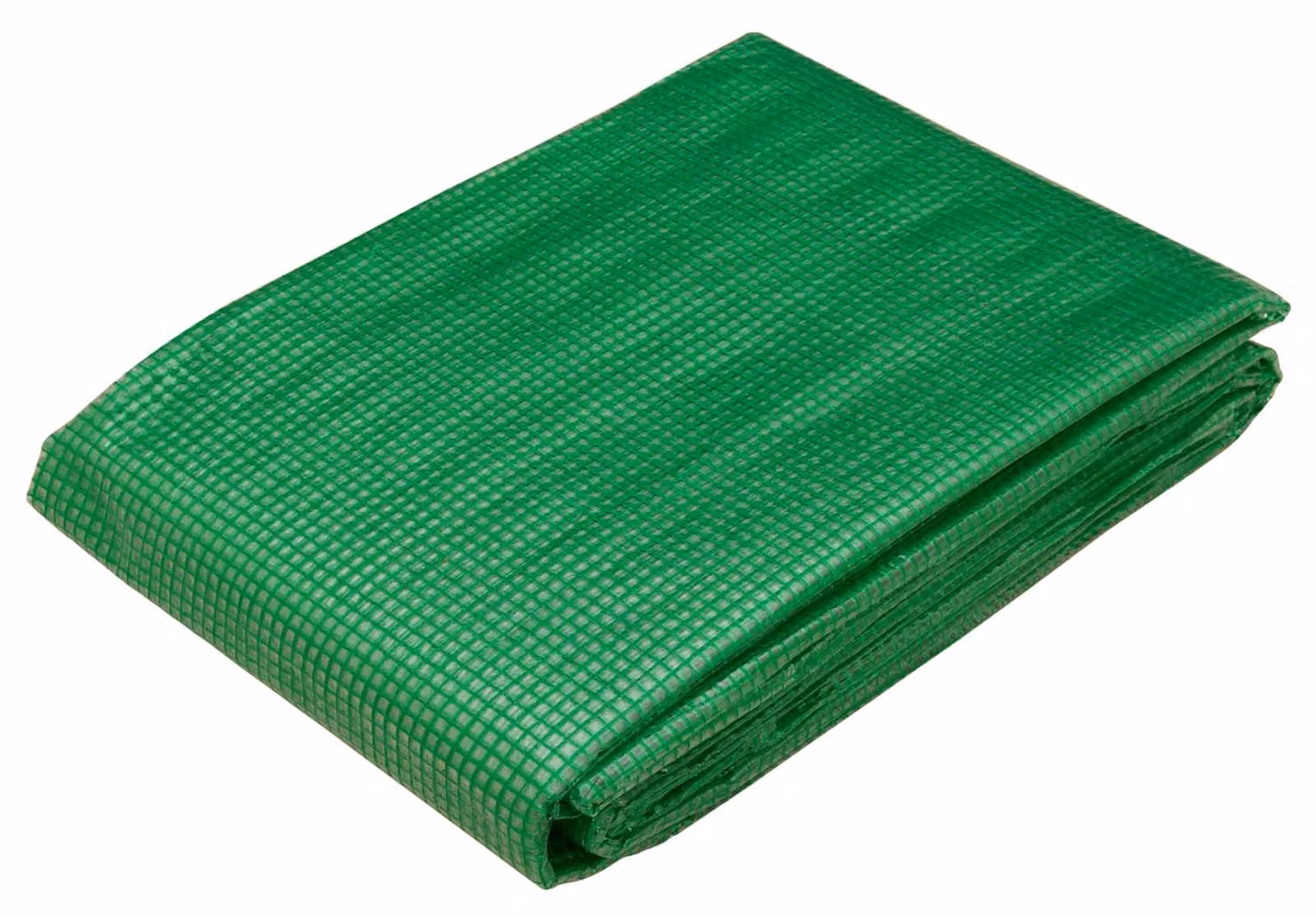 Telo in plastica verde con occhielli, dimensioni 1,5 x 20 m, grammatura 260 gsm