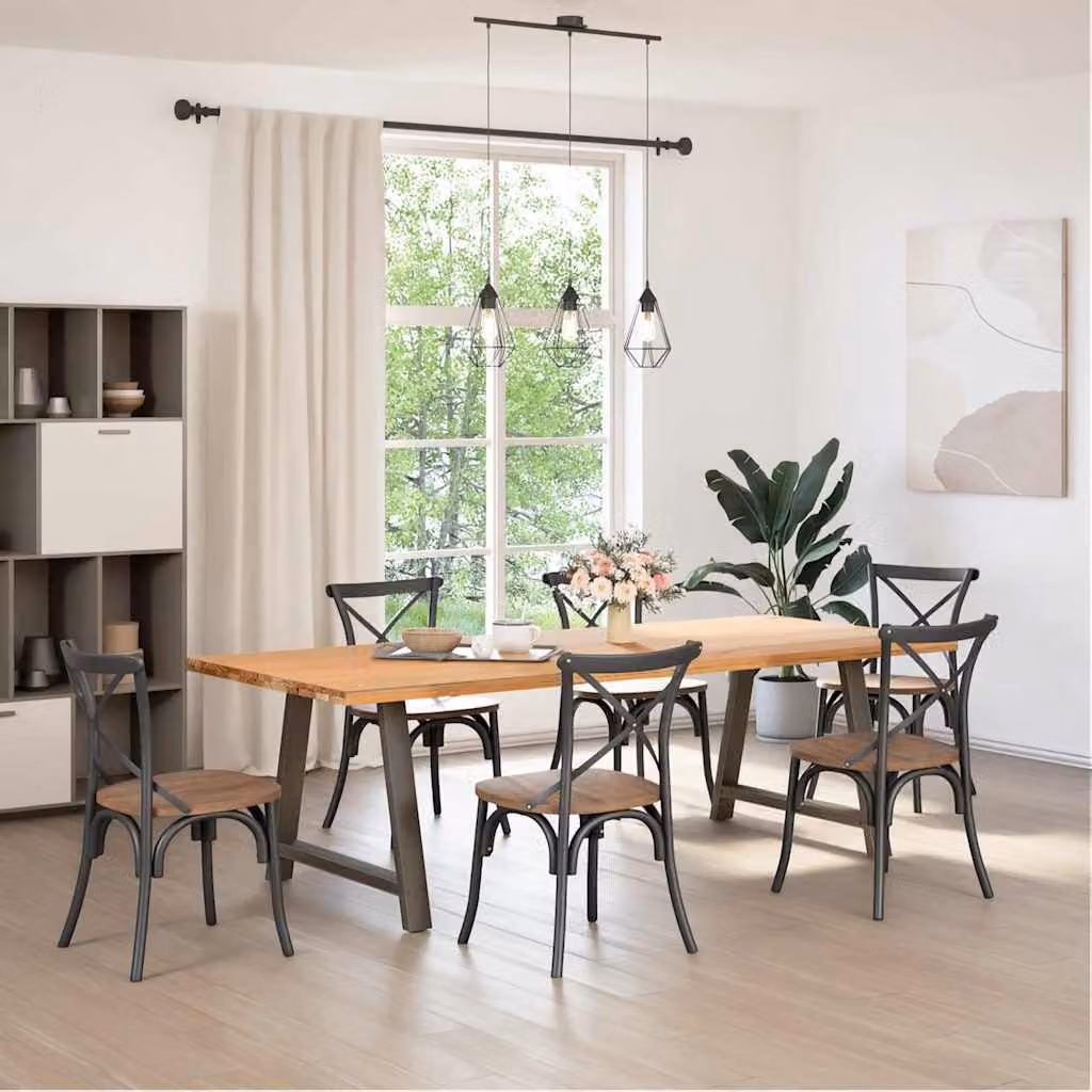 vidaXL Gambe per tavolo da pranzo a forma di A 2 pz 90x(72-73) cm