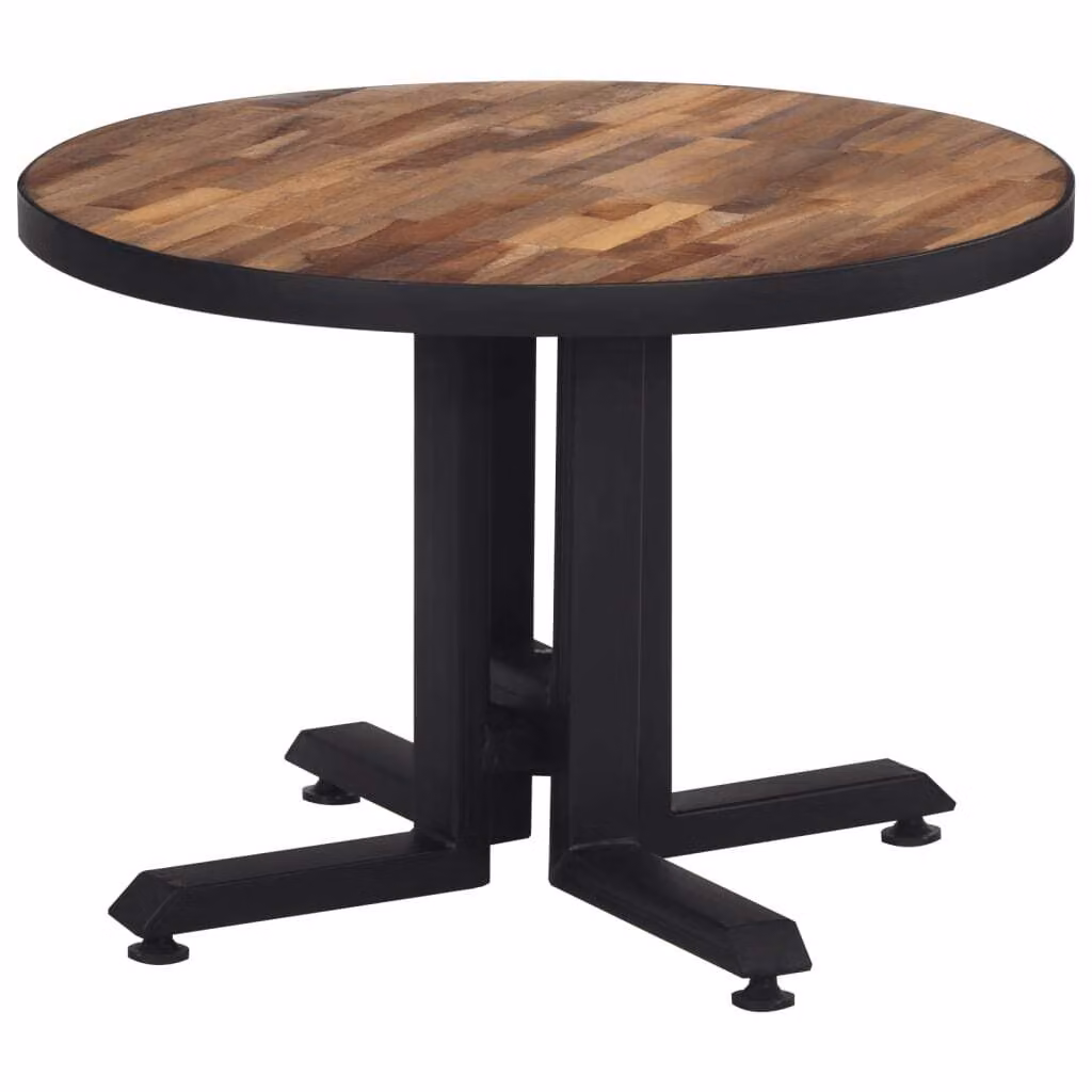 vidaXL Tavolino rotondo Ø55x40 cm Legno massiccio riciclato teak
