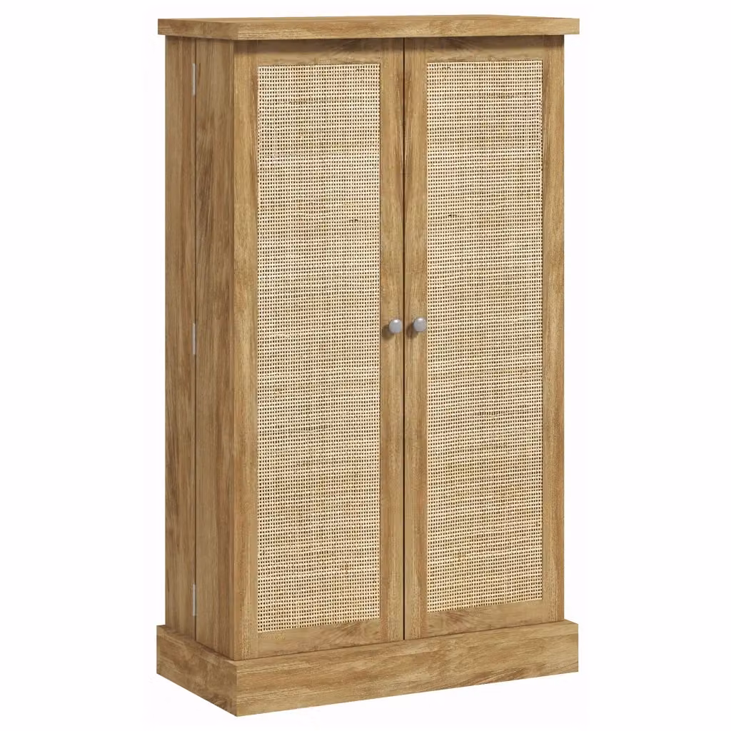 Armadio da cucina Minimal con ripiani in legno e rattan marrone L/P/H: 60 x 30 x 104 cm – 2