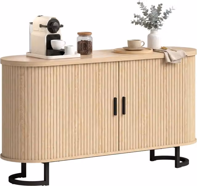 Credenza con ante scorrevoli ¨C Xylo ¨C Legno naturale 140x40x75cm