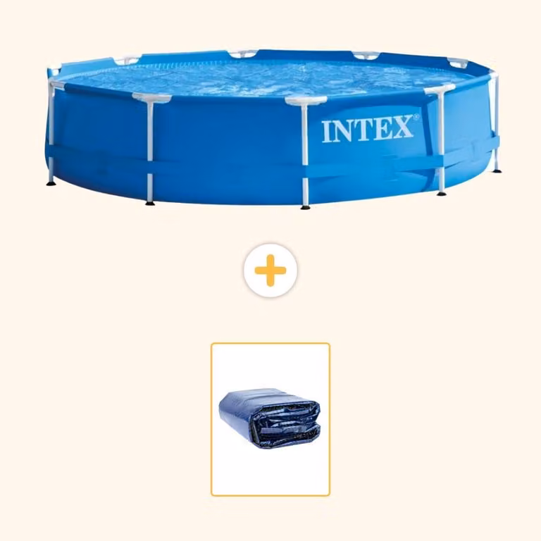 Piscina autoportante rettangolare - 305x76 cm - in 2 parti - modello S21327