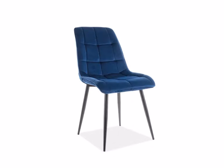 Sedia da pranzo imbottita LYA - blu / nero