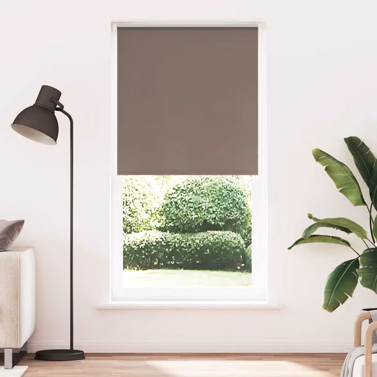 vidaXL Tenda a Rullo Oscurante Termoisolante in Poliestere, Marrone, L: 115 cm, H: 230 cm