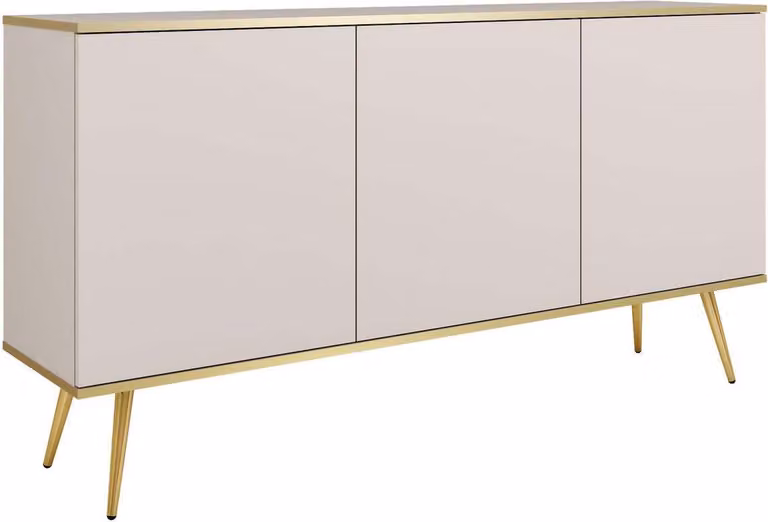 FURNLUX Credenza Oro Beige Und Gold 160cm / Hauptfarbe: Beige / Dimensioni: 160 x 39 x 85 cm